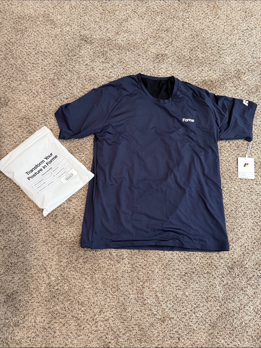 Forme Men's Short Sleeve Navy Performance Tee